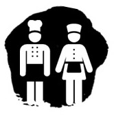 Logotipo de dos artesanos