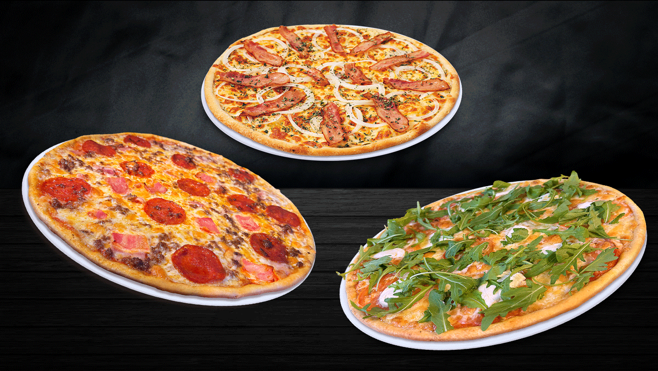 Elige 3 Pizzas Medianas Especialidad o hasta 4 ingredientes 