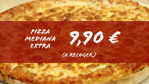 PIZZA MEDIANA EXTRA (TWIN MEAT, 6 QUESOS, AL PESTO, FUNGHI)