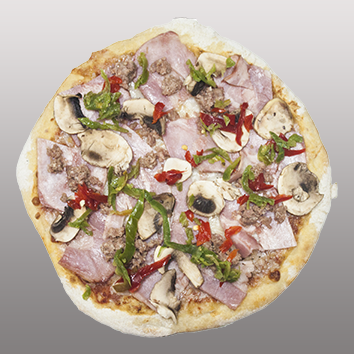SALSA DE TOMÀQUET, MOZZARELLA 100%, I AFEGUEIX ELS INGREDIENTS QUE TE VINGUIN DE GUST