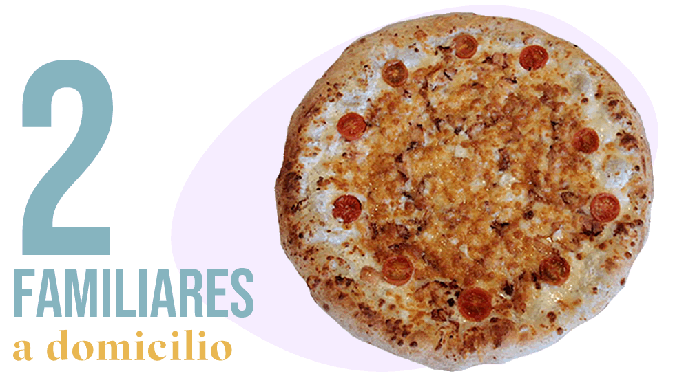 2 pizzas familiares por 35.95€. Oferta válida para todas las pizzas de la carta o hasta 5 ingredientes.