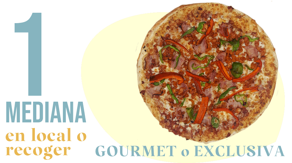 Pizza mediana Gourmet x 11.95€