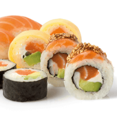 Para compartir, 24 piezas de sushi + 1 entrante · Disponible todo el día por 33.95 €