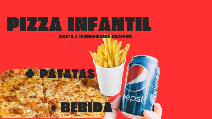 menu infantil pizza
