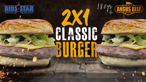 2x1  burguer classic