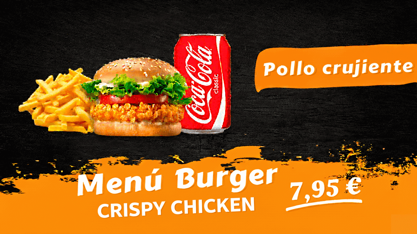 Burger + Patatas medianas + Refresco a elegir.
