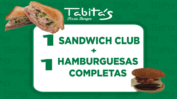 Una hamburguesa Completa y un Sandwich Club por 7€