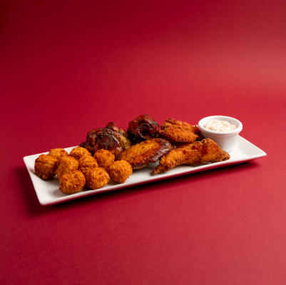 Combo Pollo 3 alitas de pollo, 3 lágrimas de pollo, 9 pops & salsa Ranch