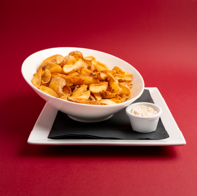 Patatas para dipear, con un toque de picante y Salsa Ranch