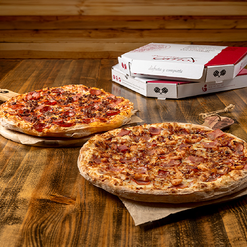 2 Pizzas Familiares